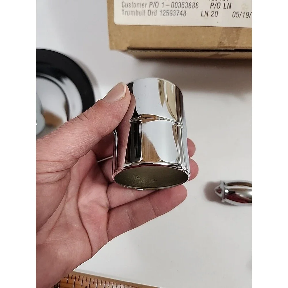 Aqueous Tub/ Shower Component Metal Teapot Handle, Chrome Escutcheon & Valve NEW
